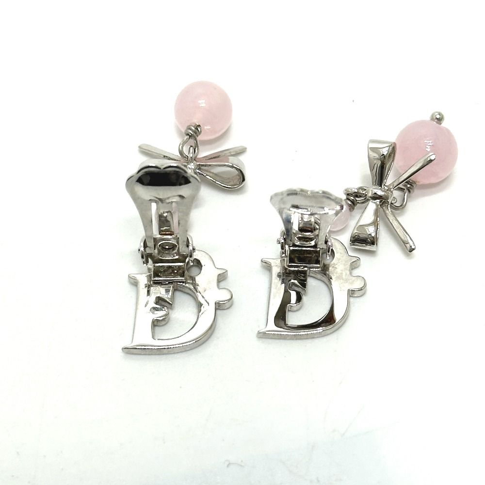 Dior ロゴ リボン ピアス ピンク Dior ディオール イヤリング ロゴ リボン メタル ピンク - メルカリ