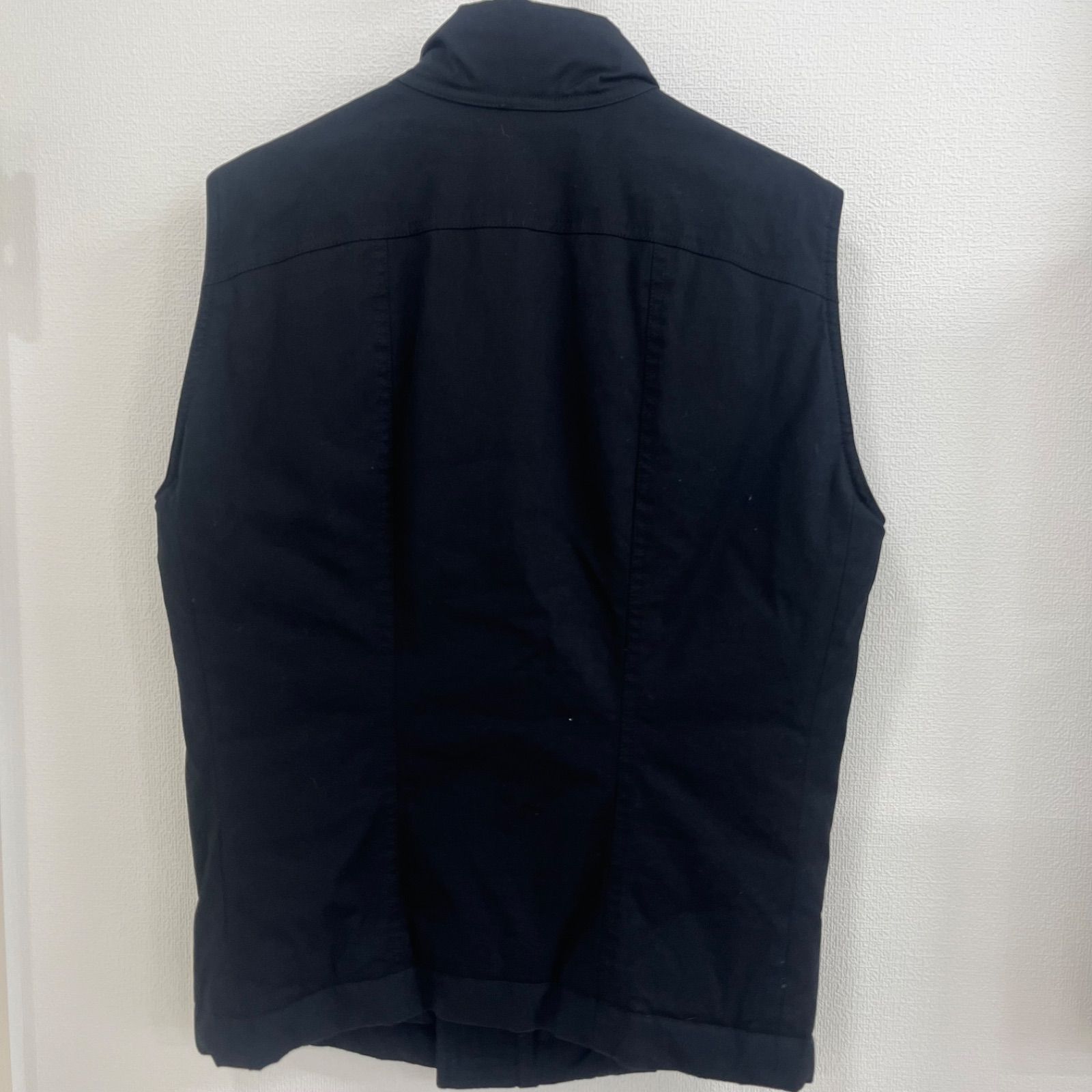 25SS rick owens ベスト　ノースリーブアウターシャツ　黒　46 n) Rick owens リックオウエンス ダウン ベスト黒 ノースリーブ