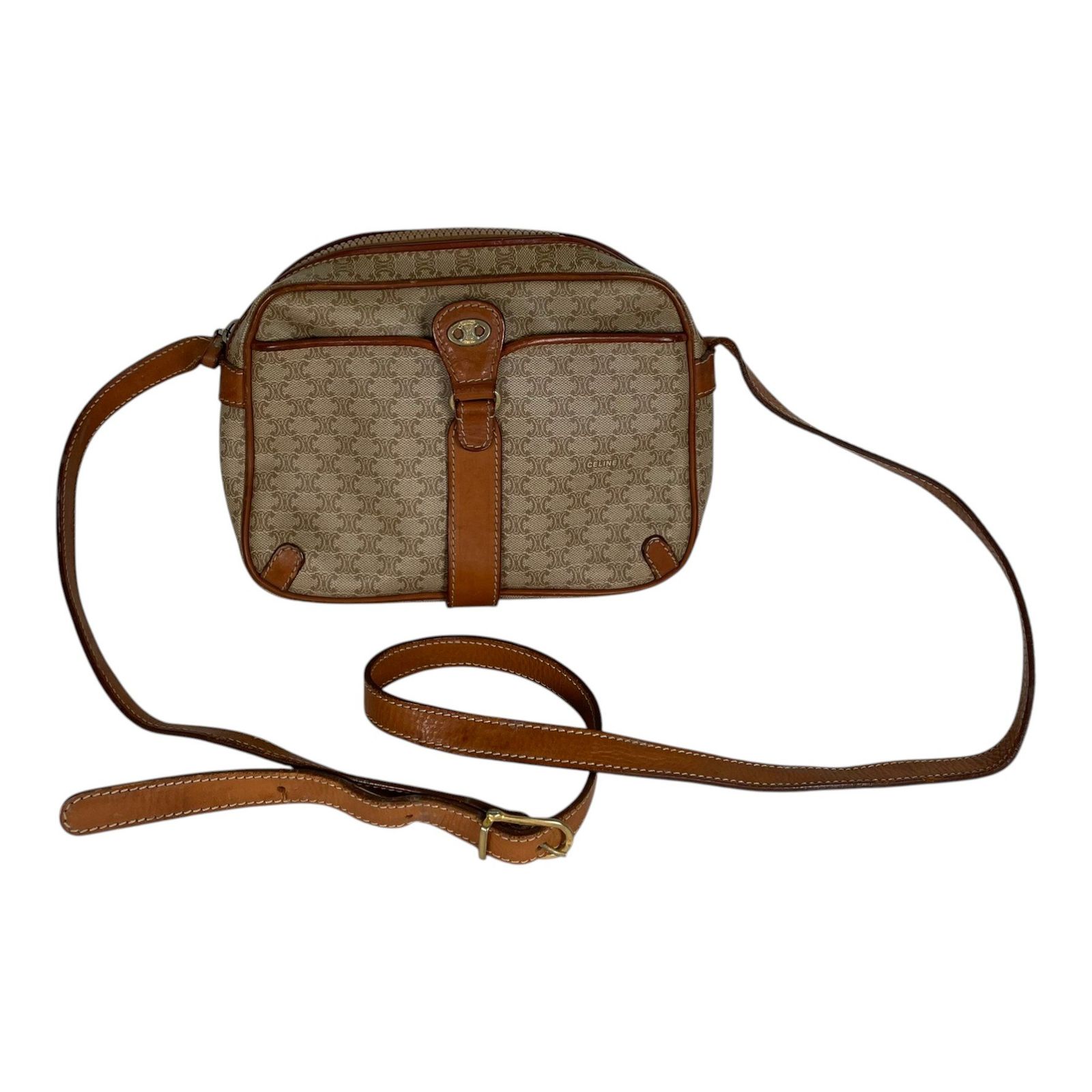 CELINE セリーヌマカダム柄 ショルダーバッグ 機番M09 CELINE セリーヌ ショルダーバッグ オールド マカダム ヴィンテージ