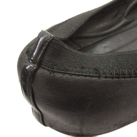 シャネル CHANEL ココマーク バレエ シューズ フラット フリル レザー