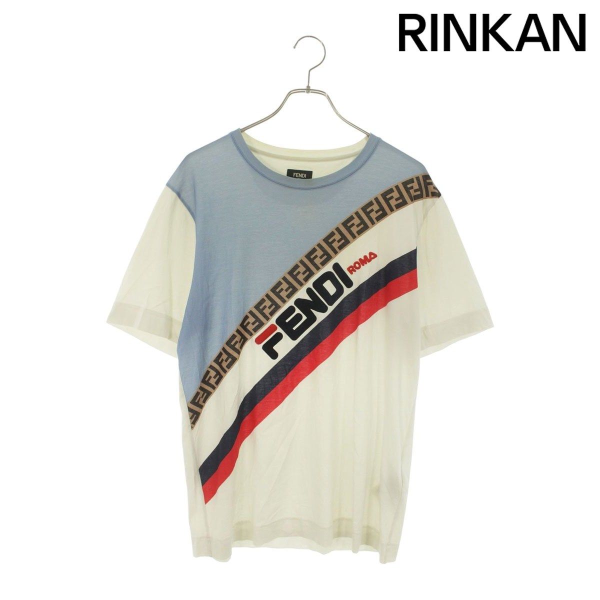 フェンディ ×フィラ FILA FY0936 A65G フロントロゴTシャツ メンズ S