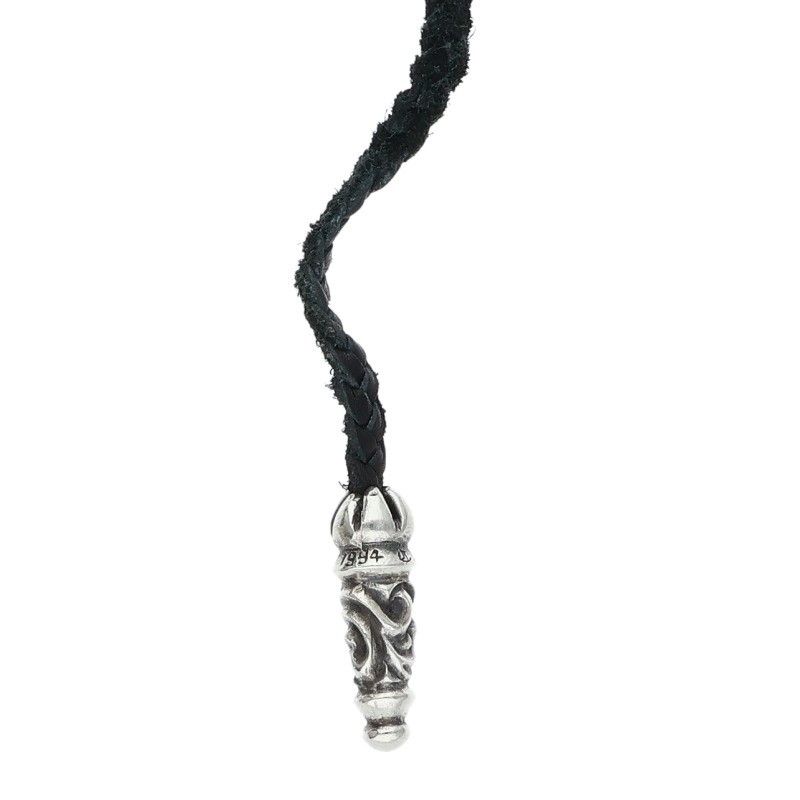 クロムハーツ LEATHER BRAID/ラージスクロールレザーブレード シルバー