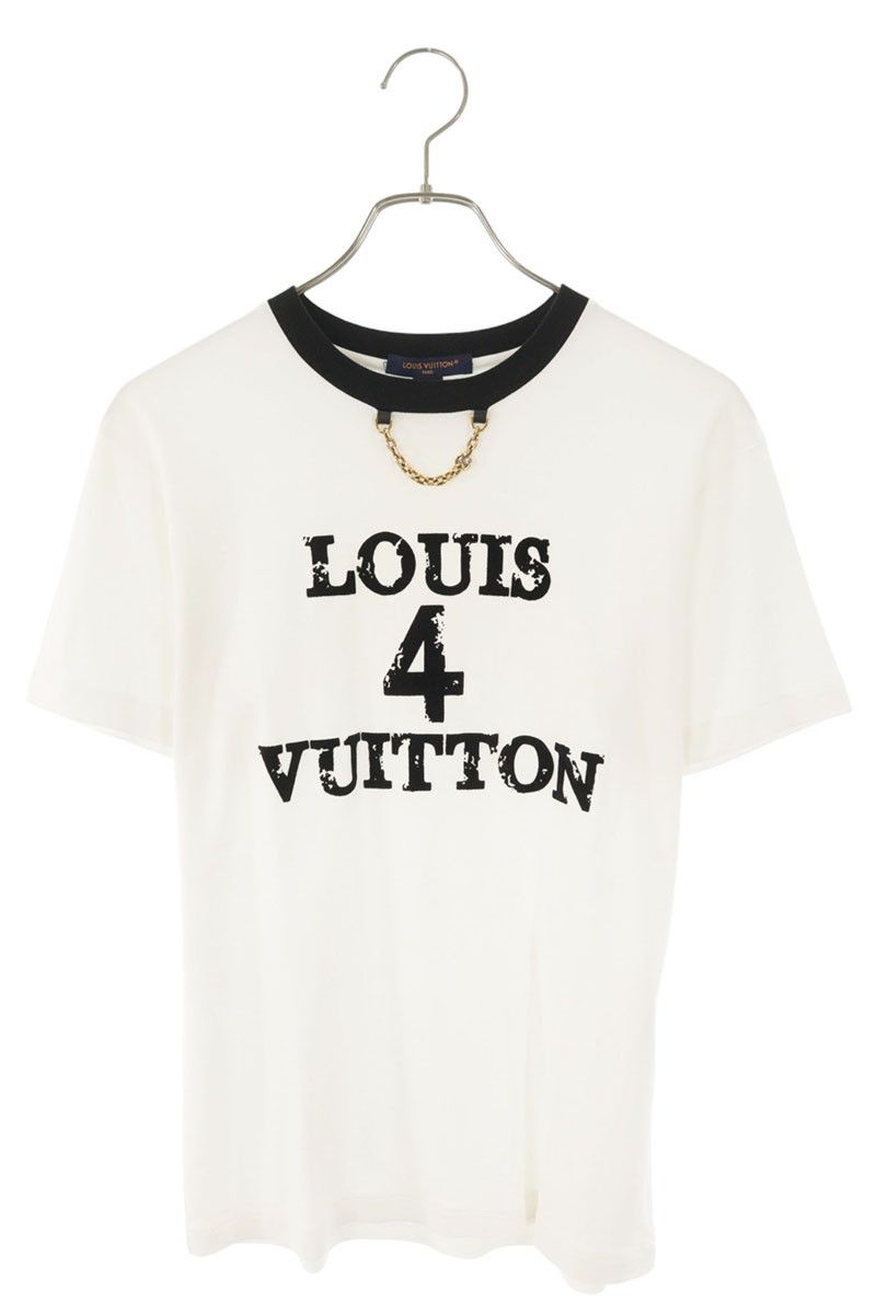 ルイヴィトン　レディースTシャツ S ルイヴィトン 23AW RW232W UOL FPTS10 ネックチェーンフロントロゴT