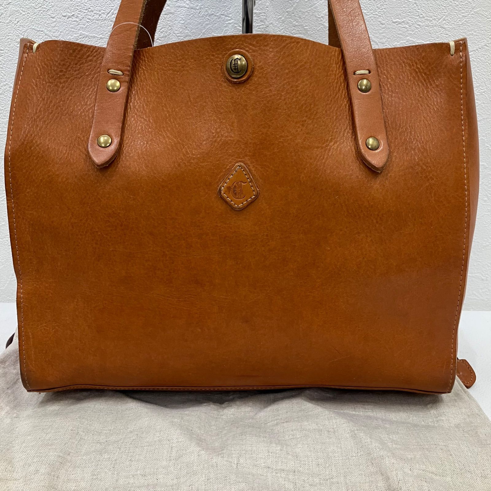 Y4066 CLEDRAN クレドラン トートバッグ レザーワイドトート 牛革