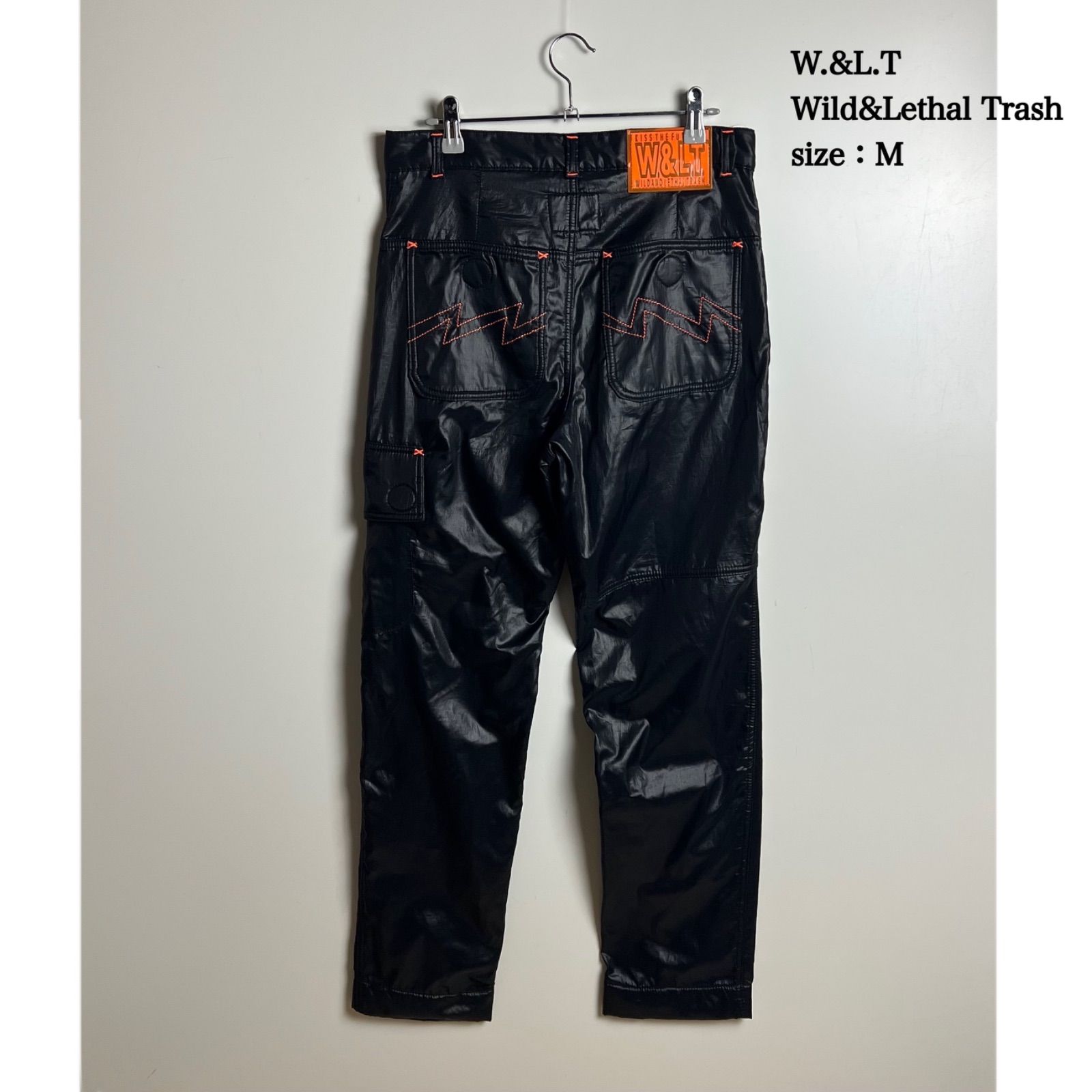 W.&L.T Wild&Lethal Trash 00s italy archive shiny nylon pants M 