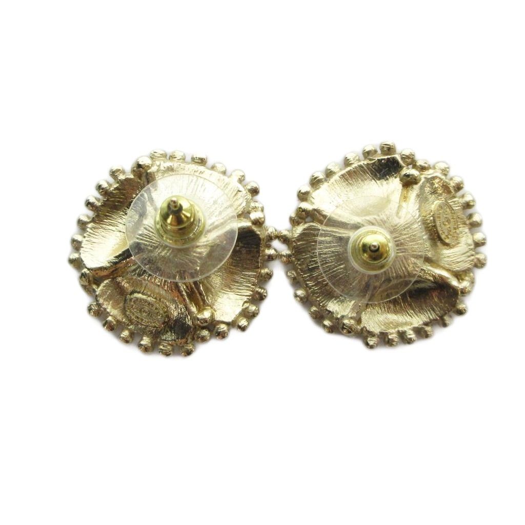 CHANEL ゴールド パール スタッドピアス シャネル CHANEL スタッド ピアス アクセサリー 両耳用 クローバー