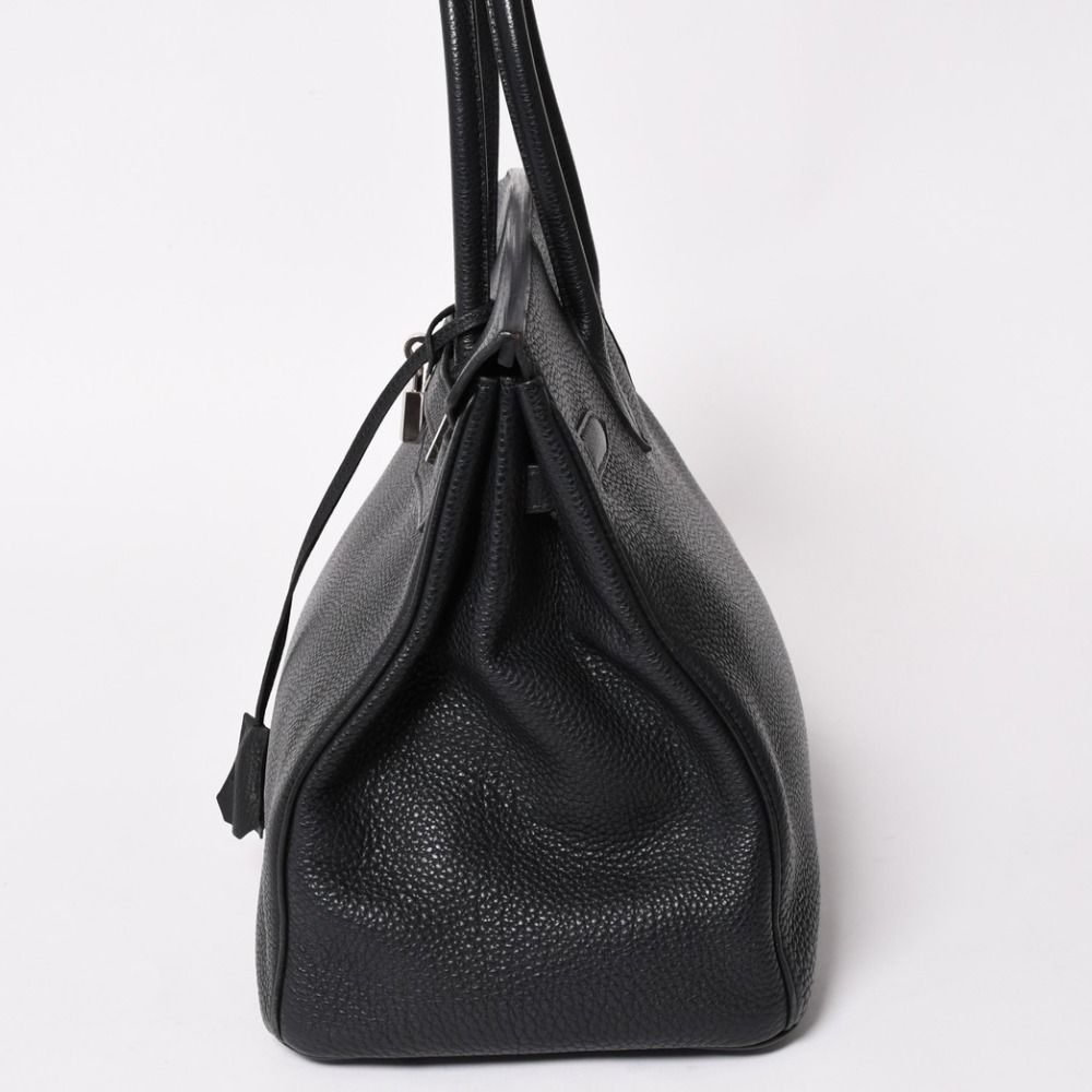 極美品 HERMES エルメス BIRKIN バーキン35 ブラック シルバー金具
