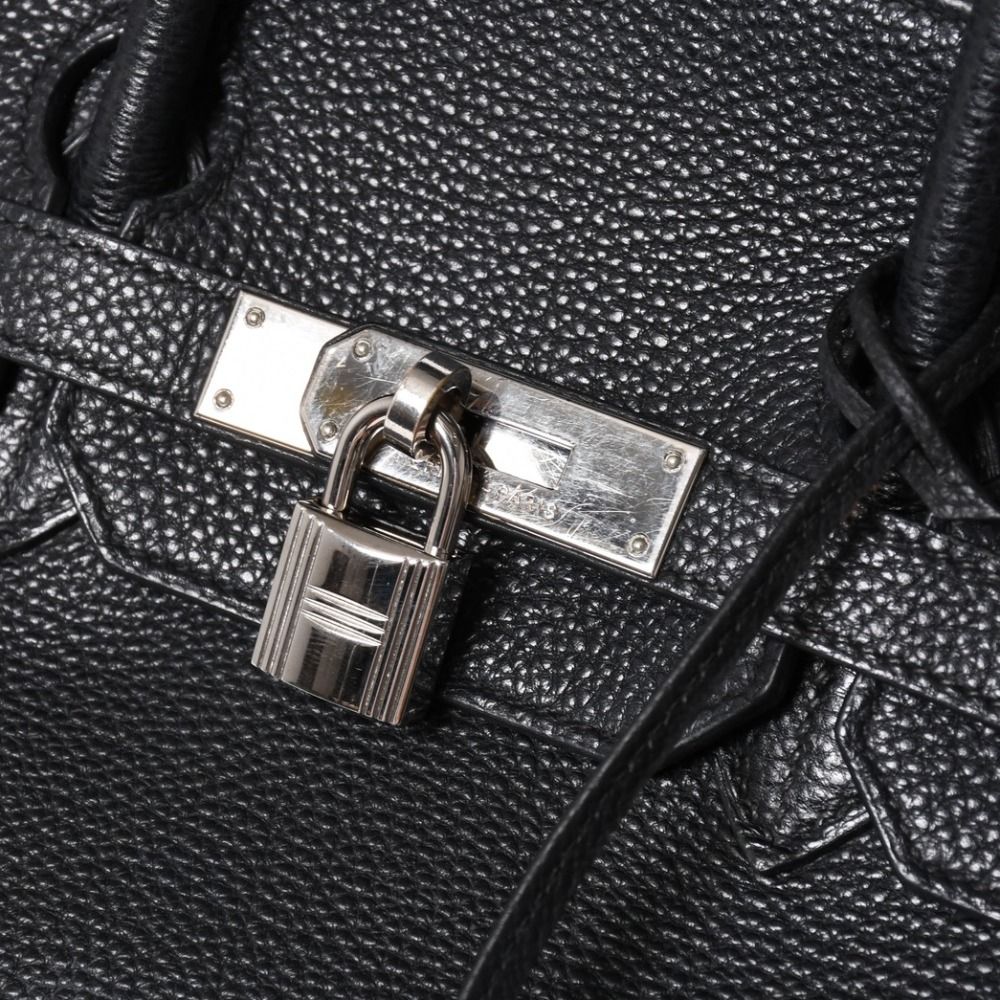 極美品 HERMES エルメス BIRKIN バーキン35 ブラック シルバー金具