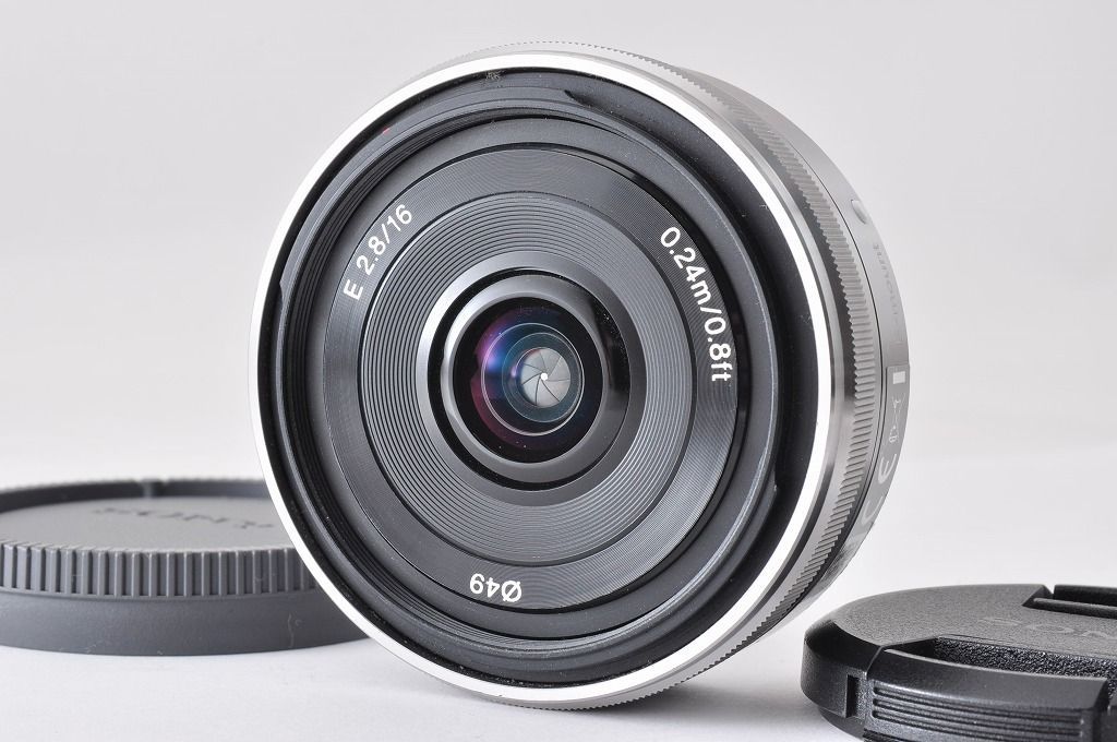 2ヶ月保証付き】SONY E 16mm F2.8 SEL16F28 シルバー Eマウント APS-C