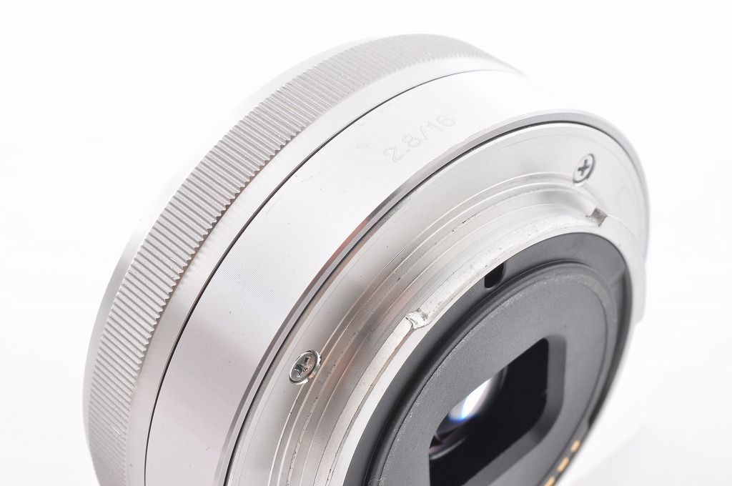 2ヶ月保証付き】SONY E 16mm F2.8 SEL16F28 シルバー Eマウント APS-C