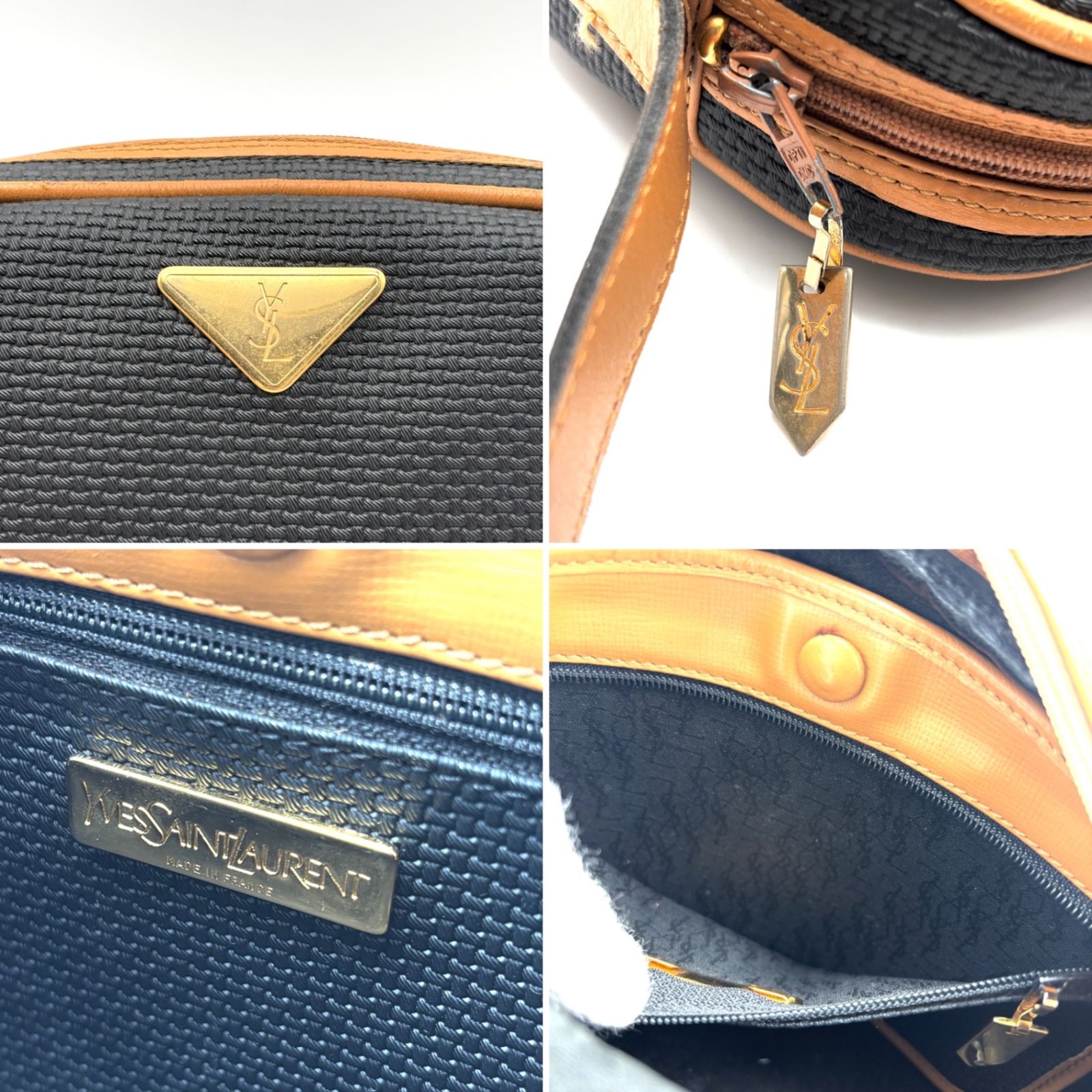【美品・超レア】Yves Saint Laurent 三角ロゴ ショルダーバッグ 美品 イヴサンローラン YVES SAINTLAURENT ショルダーバッグ