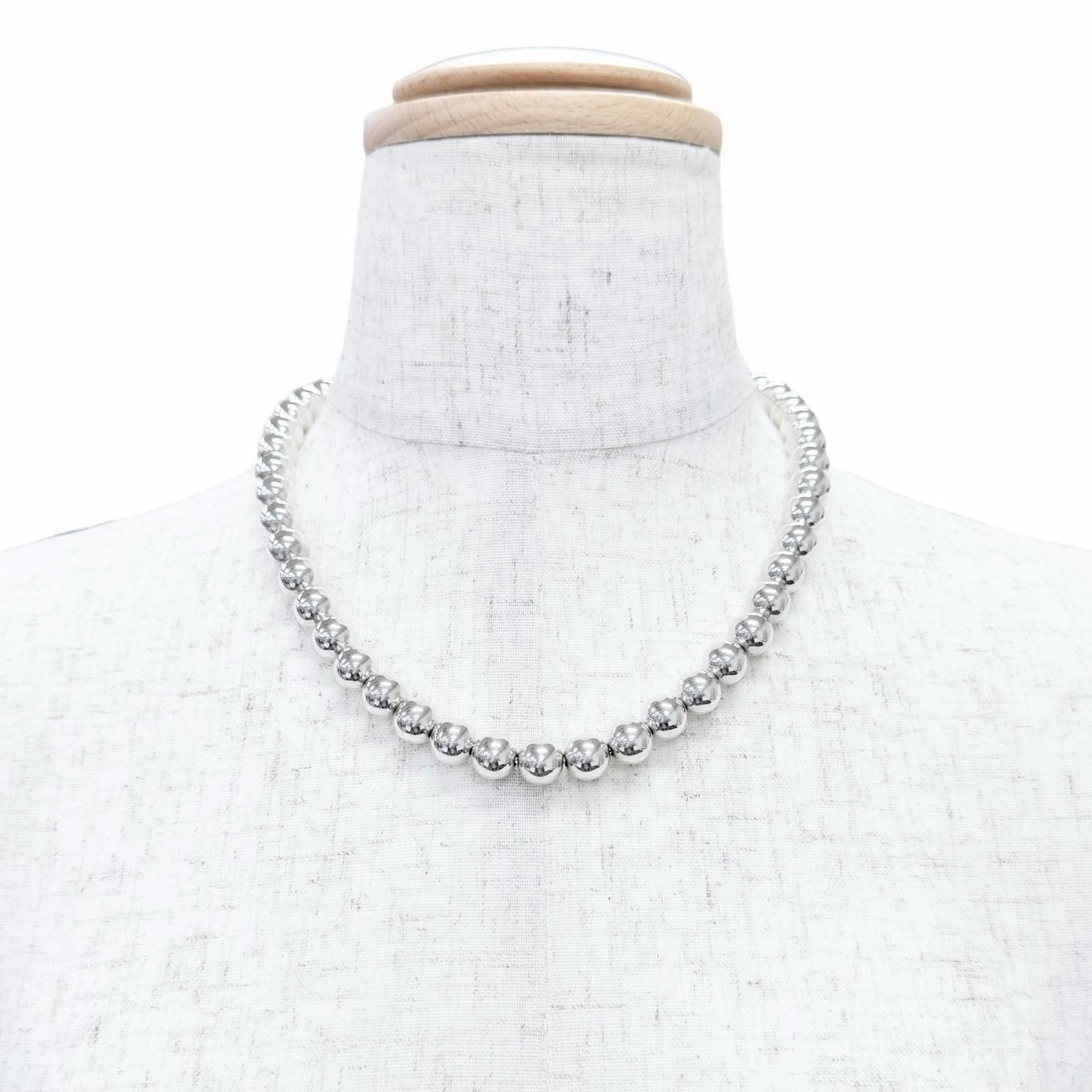 美品△TIFFANY&Co. ティファニー ハードウェア ボール ネックレス 