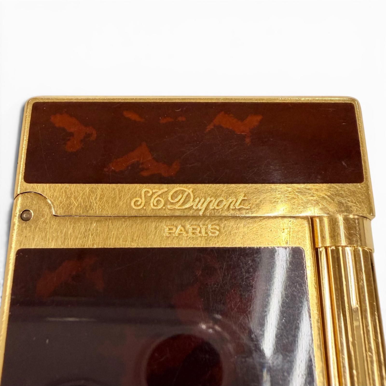 美品◇Dupont デュポン マーブル柄 ライン2 ヴァーティカルライン 