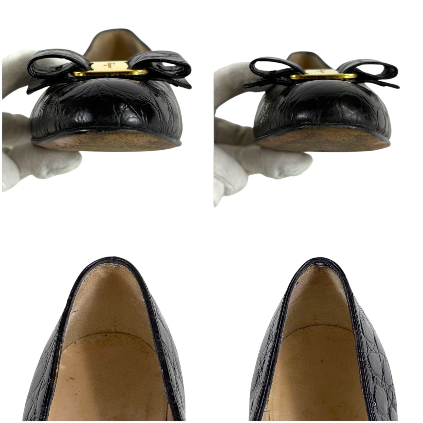サルヴァトーレフェラガモ Salvatore Ferragamo ヴァラリボン パンプス