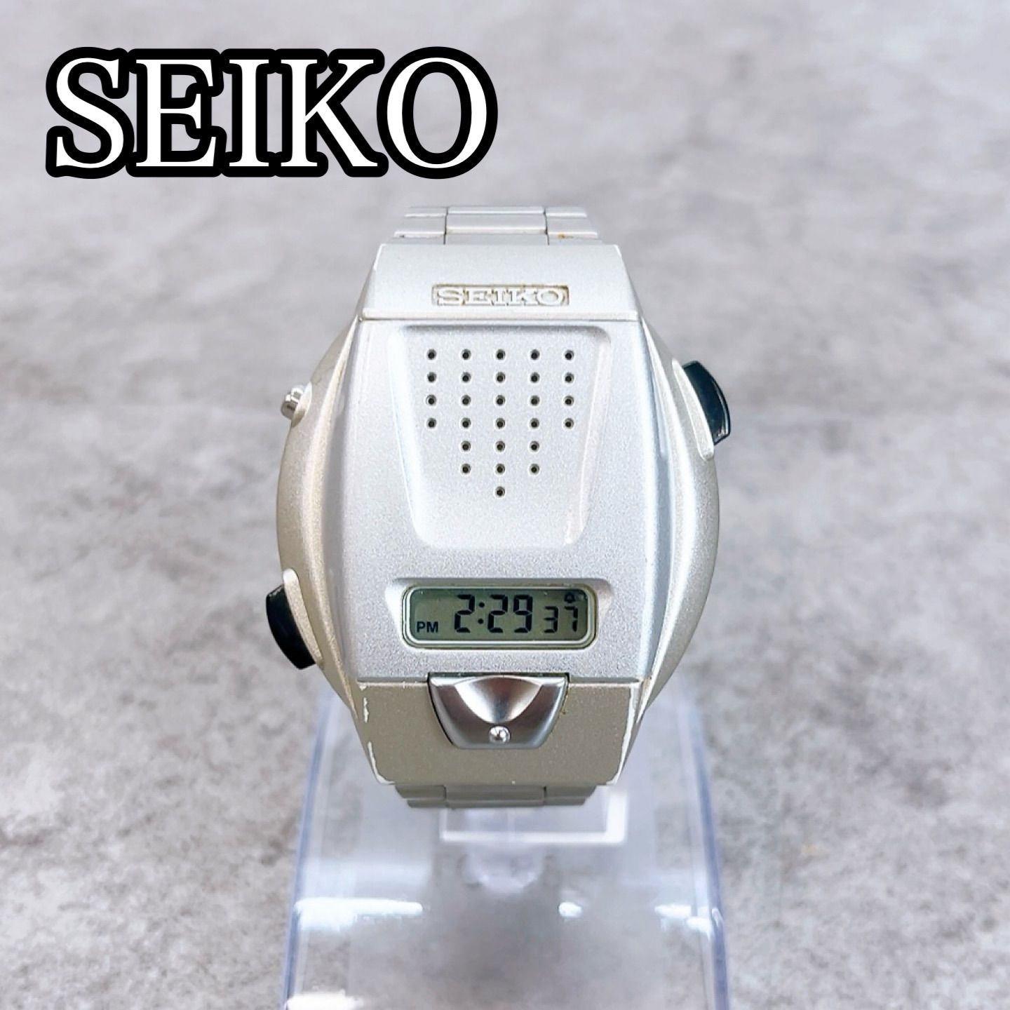 H-1563 SEIKO セイコー デジタル腕時計 SBJS001 A860-4001 シルバー