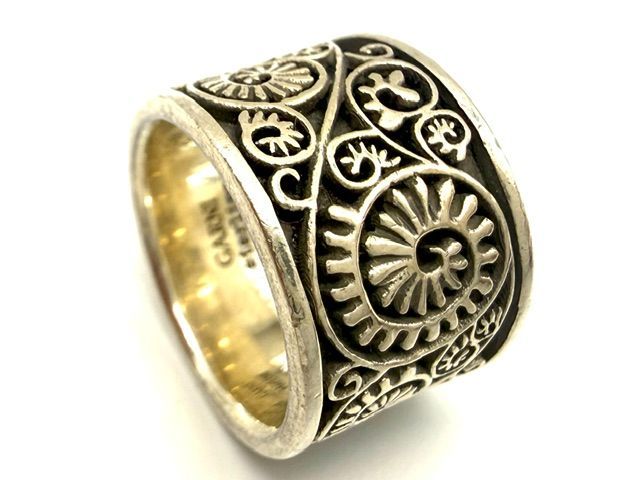 美品】GARNI 9号 VINE PATTERN RING シルバー 925リング 送料無料 H8-6