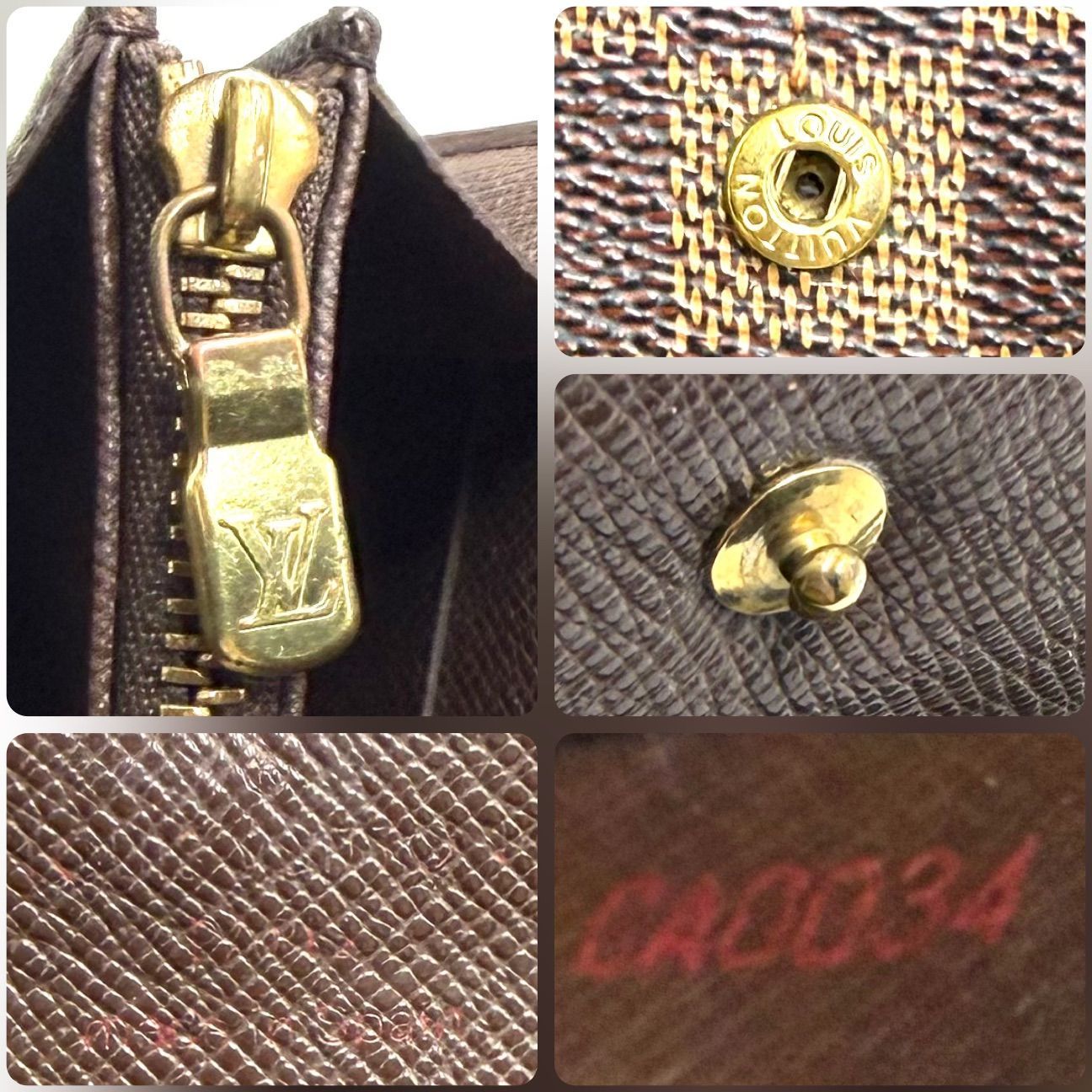 ルイヴィトン LOUIS VUITTON ダミエ ポシェット ポルトモネクレディ 長