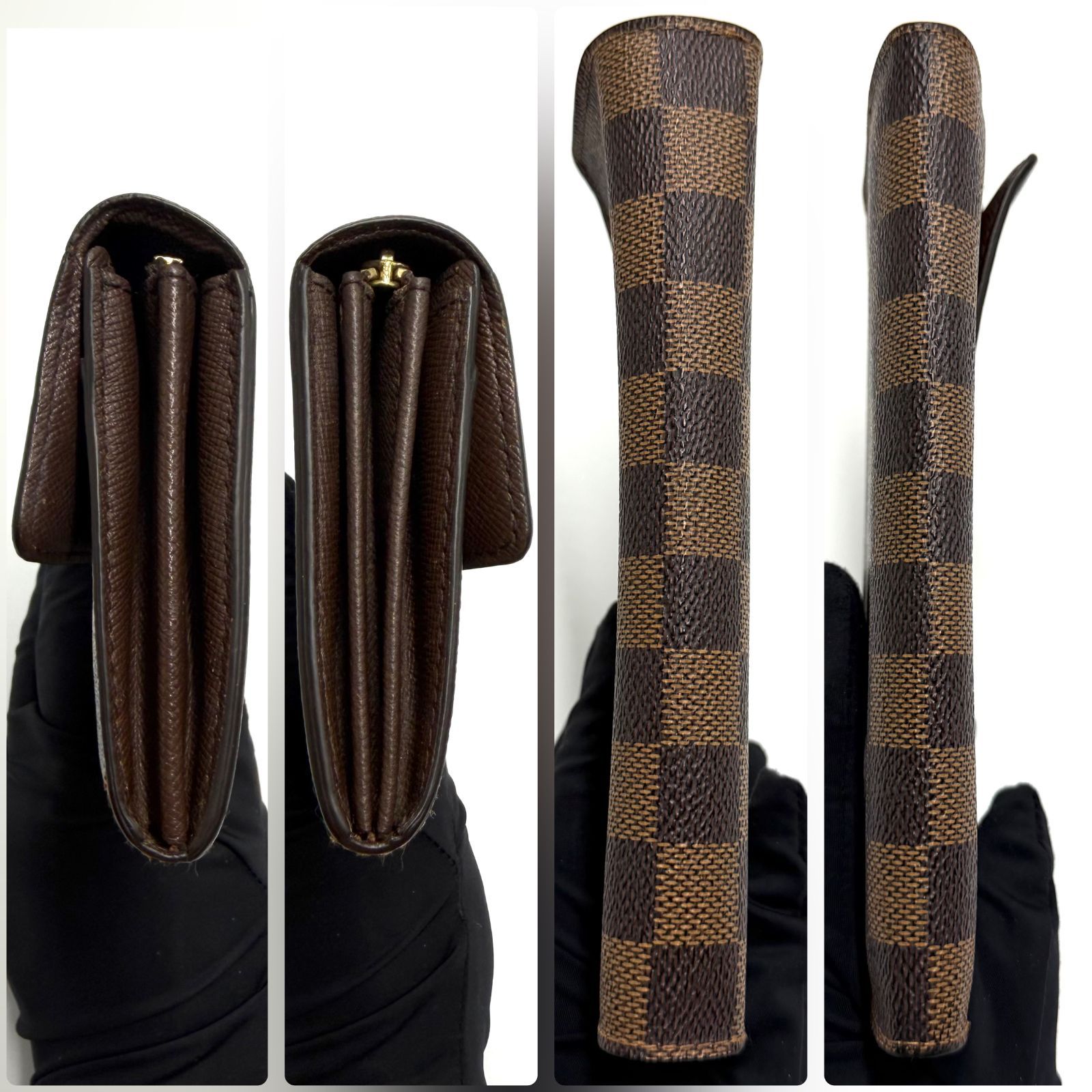ルイヴィトン ポシェットポルトモネクレディ 長財布 N61724 ダミエ エベヌ ルイヴィトン LOUIS VUITTON ダミエ ポシェット ポルトモネクレディ 長