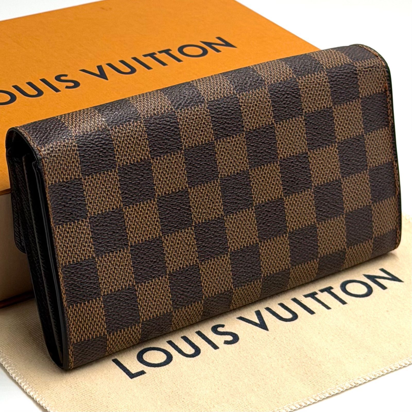 ルイヴィトン ポシェットポルトモネクレディ 長財布 N61724 ダミエ エベヌ ルイヴィトン LOUIS VUITTON ダミエ ポシェット ポルトモネクレディ 長