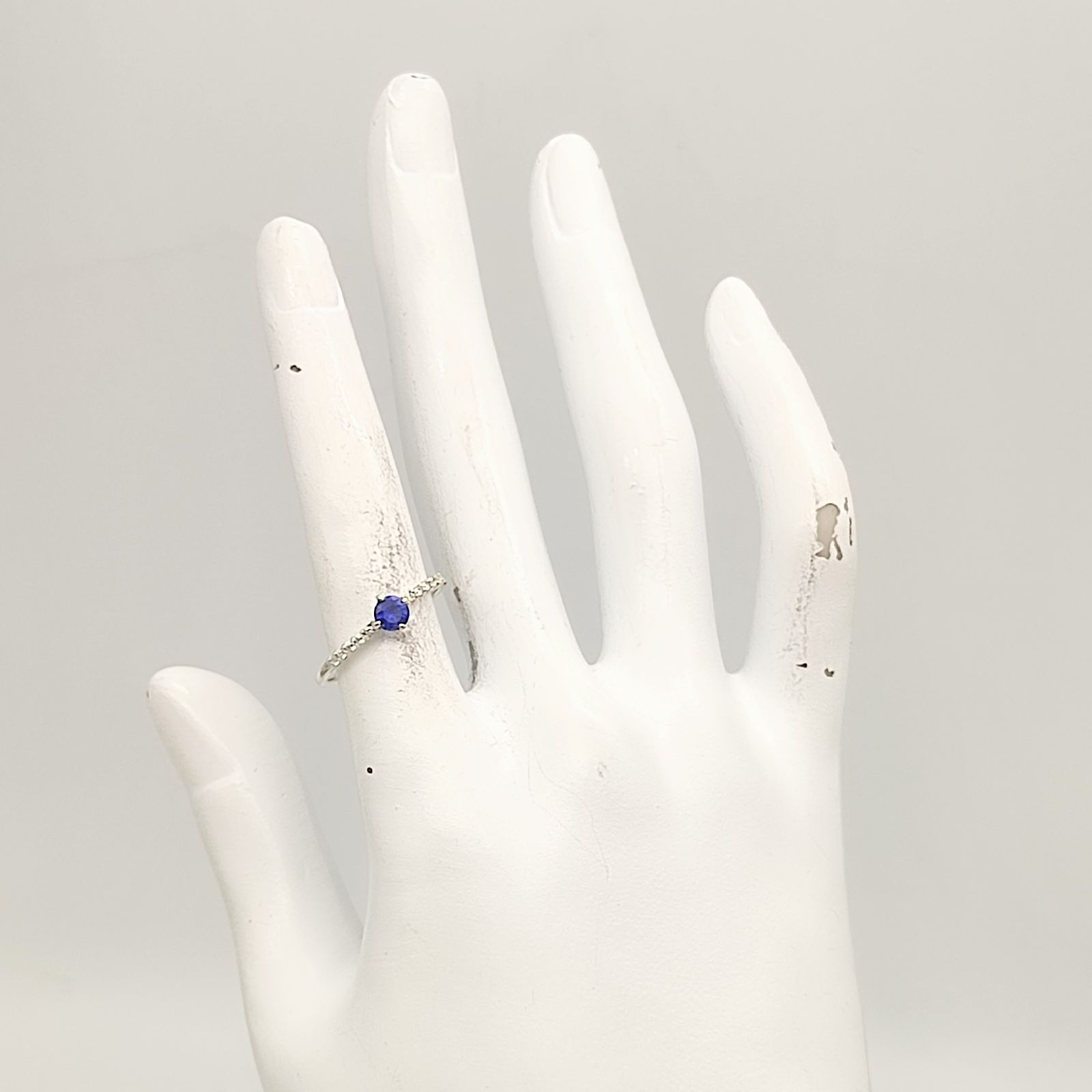美品】ete エテ サファイアリング SILVER シルバー925 11号 0.9g 