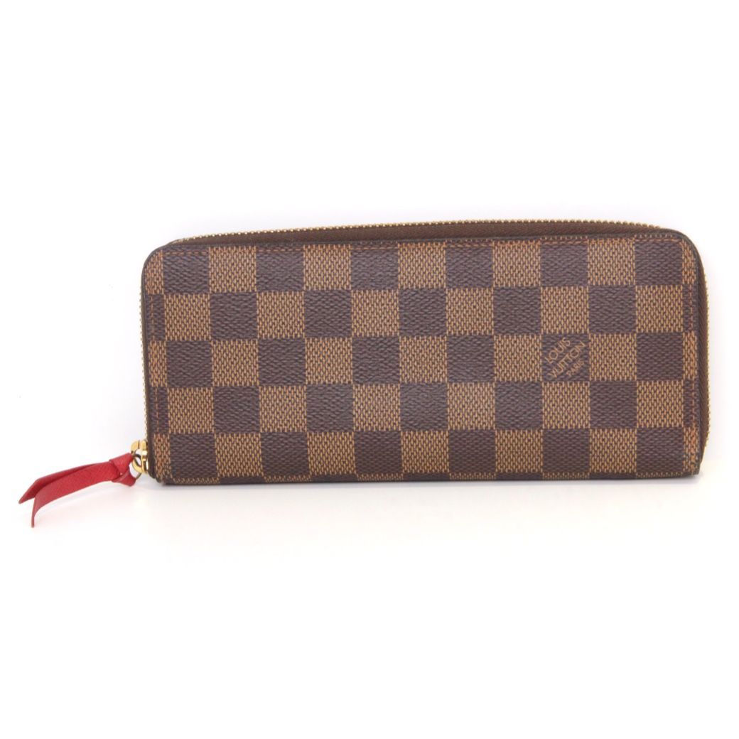 ★【LOUIS VUITTON】ルイヴィトン　N60534　ポルトフォイユ・クレマンス　長財布　PVC　ダミエ・エベヌ