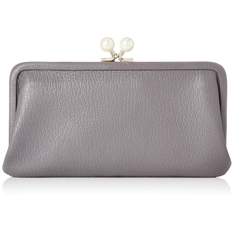 [ペルケ]アクリル玉がま口長財布 08-06-03161 GRY 1