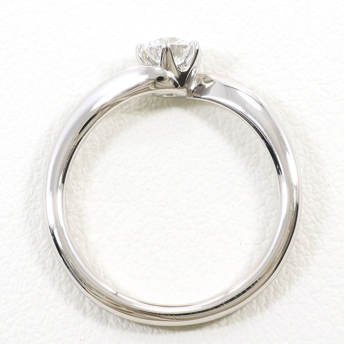 PT900/プラチナ リング・指輪 9号 ダイヤモンド 0.324 ct VVS2 鑑定書 