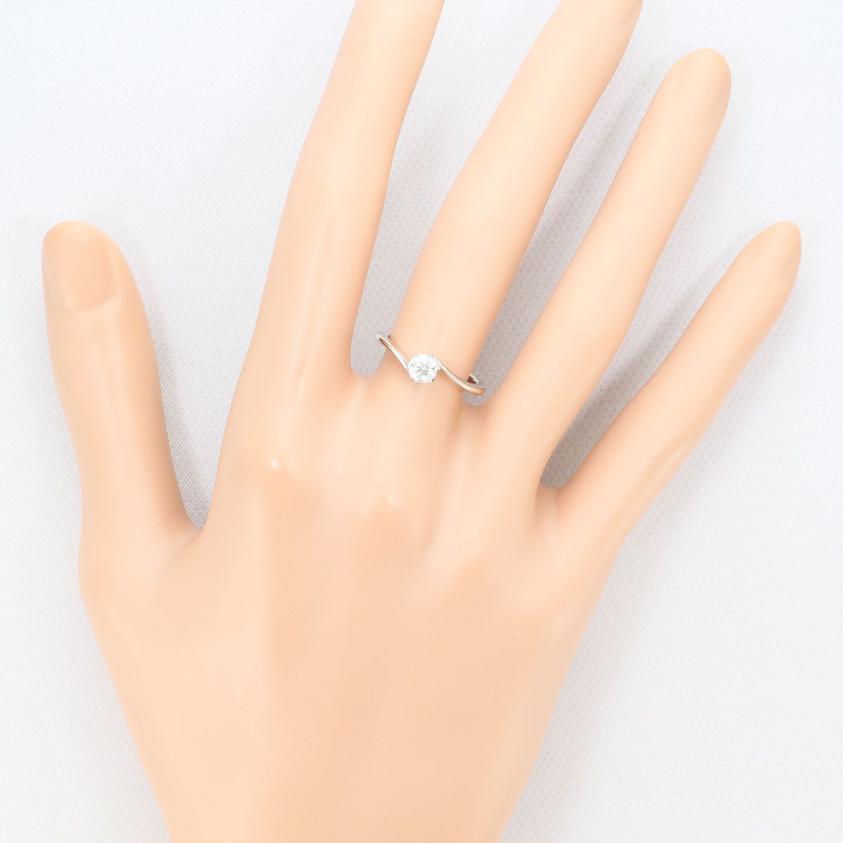 PT900/プラチナ リング・指輪 9号 ダイヤモンド 0.324 ct VVS2 鑑定書