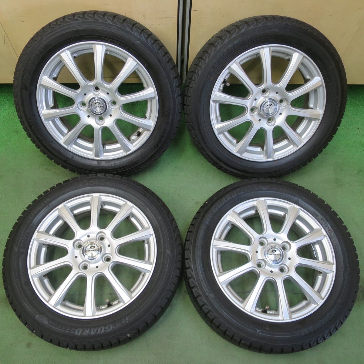 バリ溝！25年！キレイ！ほぼ10分★スタッドレス 155/65R14 ヨコハマ アイスガード iG52C DEBOR 社外 アルミ 14インチ PCD100/4H★6052705イス