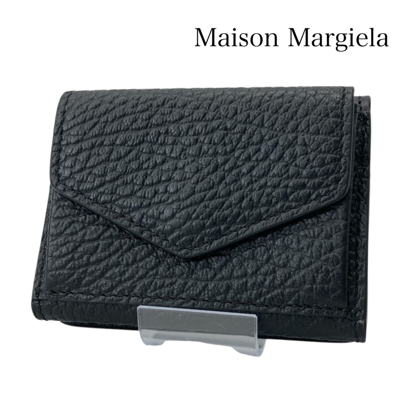 Maison Margiela メゾンマルジェラ　三つ折り財布　4ステッチ　エンべロープ　ウォレット　ブラック