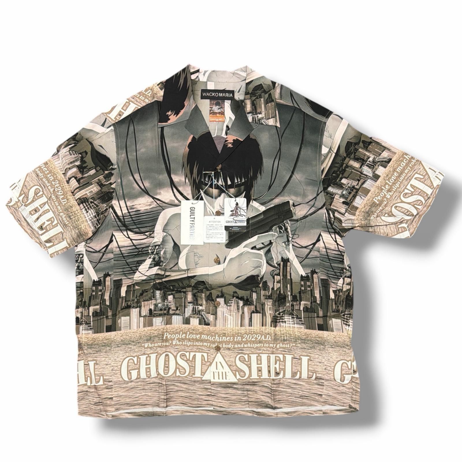 未使用 WACKO MARIA × GHOST IN THE SHELL S/S HAWAIIAN SHIRT ( TYPE 