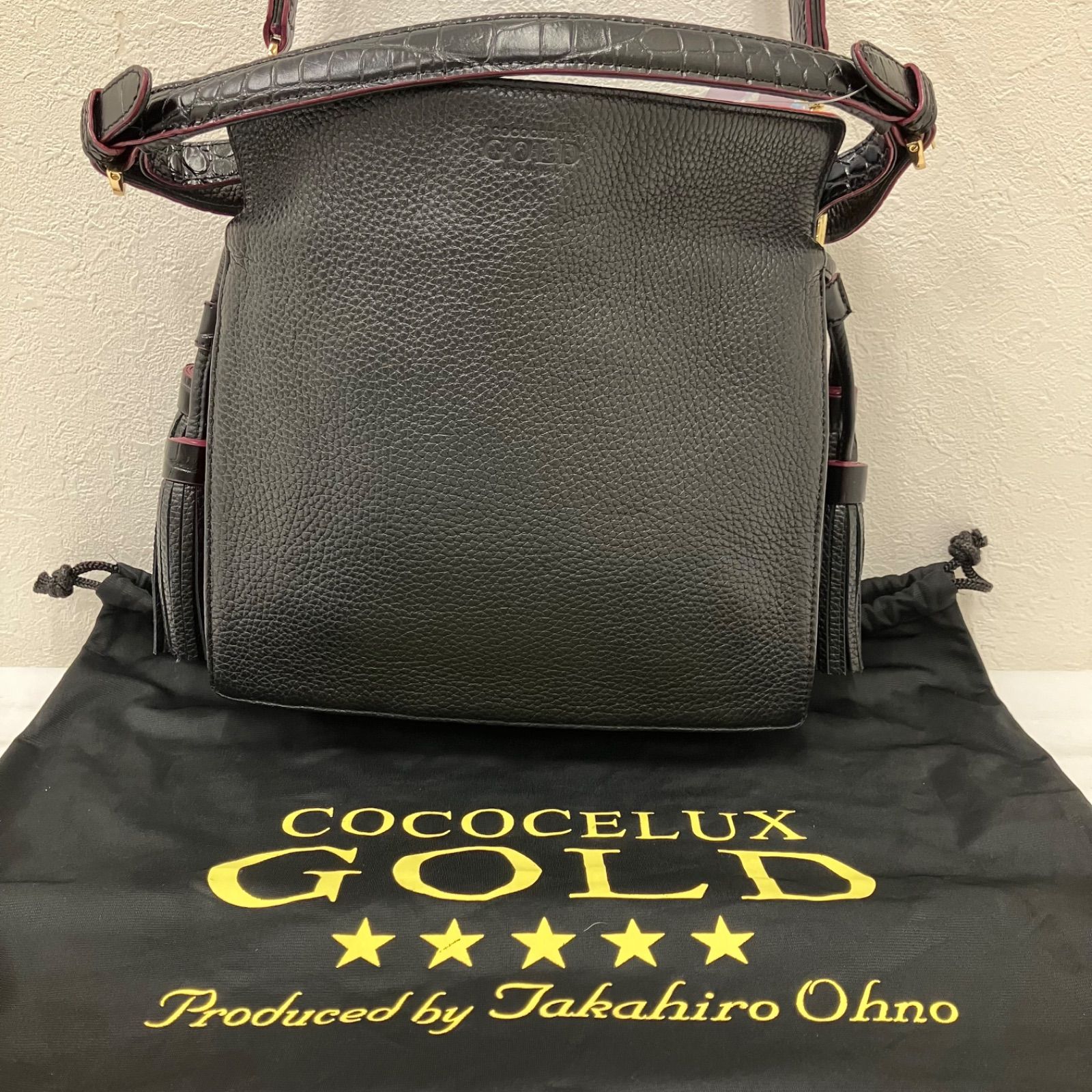 COCOCELUX GOLD ココセリュクスゴールド 2WAYバッグ ナイロン×レザー