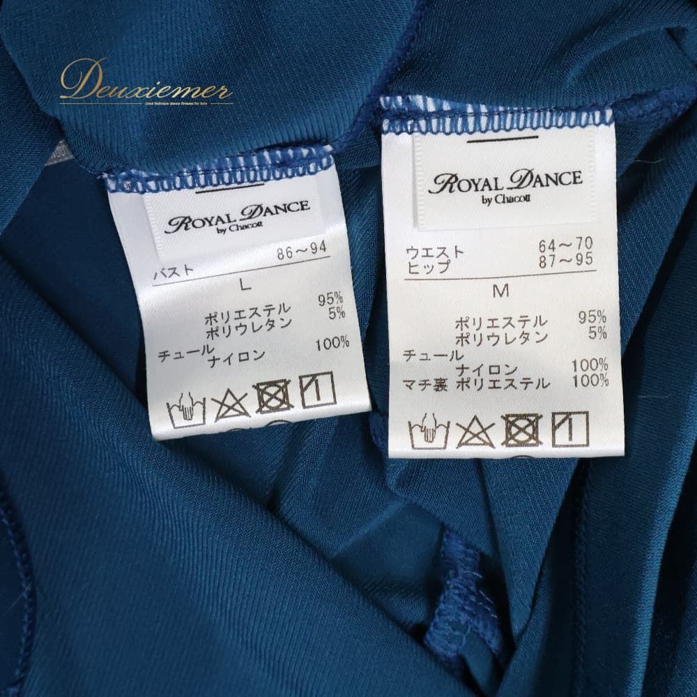 社交ダンス 衣装 Chacott チャコット ツーピース セットアップ ブルー