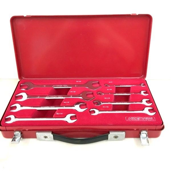 KTC 京都機械工具 MIRROR TOOL ミラーツール スパナセット 8本セット ハンドツール 工具 自動車 整備★DT615