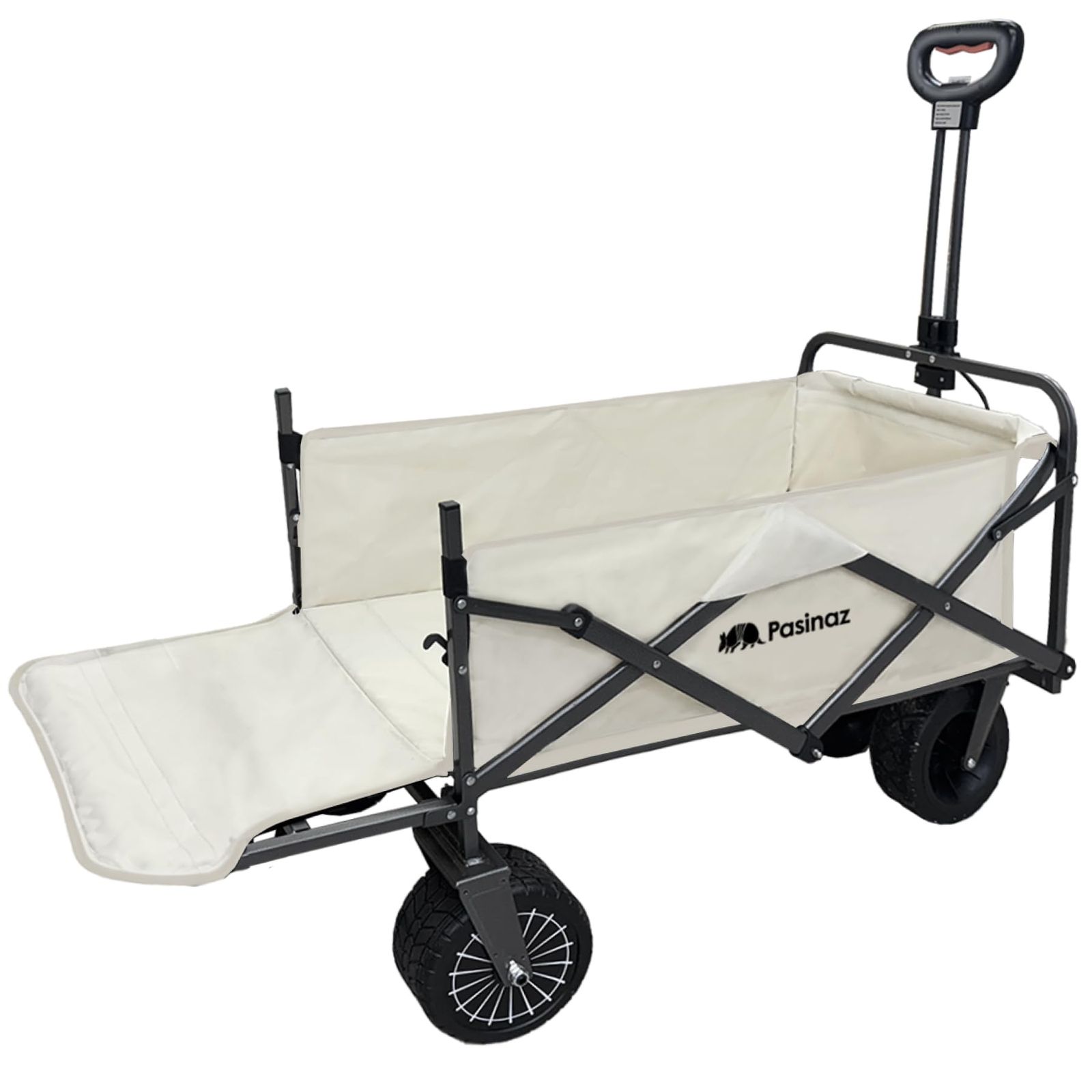 Pasinaz NEWモデル アウトドアワゴン キャリーワゴン 耐荷重180kg 大容量 211L キャリーカート キャンプワゴン 折りたたみ 荷室拡張 4輪 伸縮ハンドル 頑丈タフ ワイドタイヤ タイヤロック 軽量 コンパクト 自立 アウトドアキャリー (B