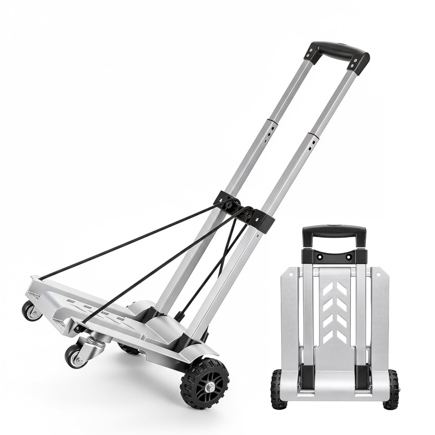 GREENWILD キャリーカート 折り畳み アルミ合金製 荷物カート 4輪 台車 バンジーコード付き 100kg耐荷重 キャンプ アウトドア 荷物運び キャリー 9,135円