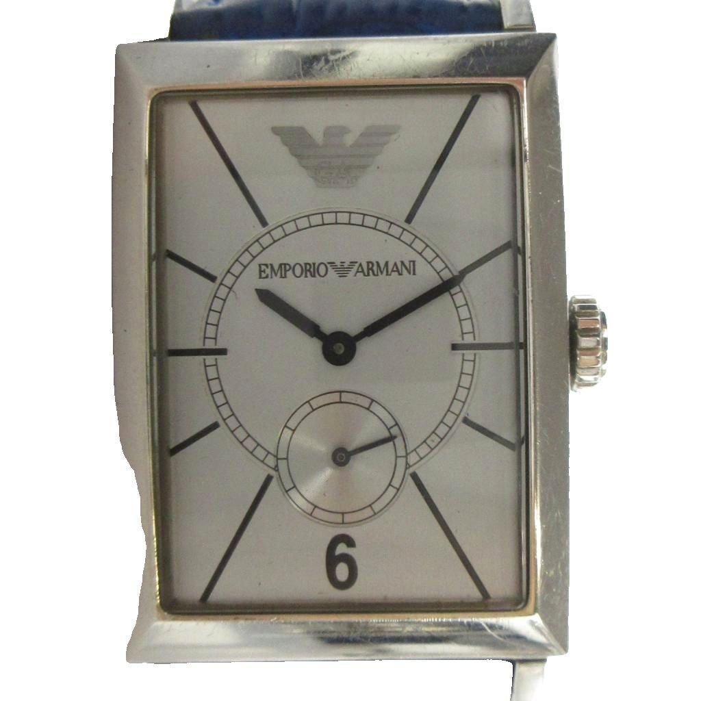 新品電池】EMPORIO ARMANI アルマーニ☆メンズ 腕時計 スクエア型 