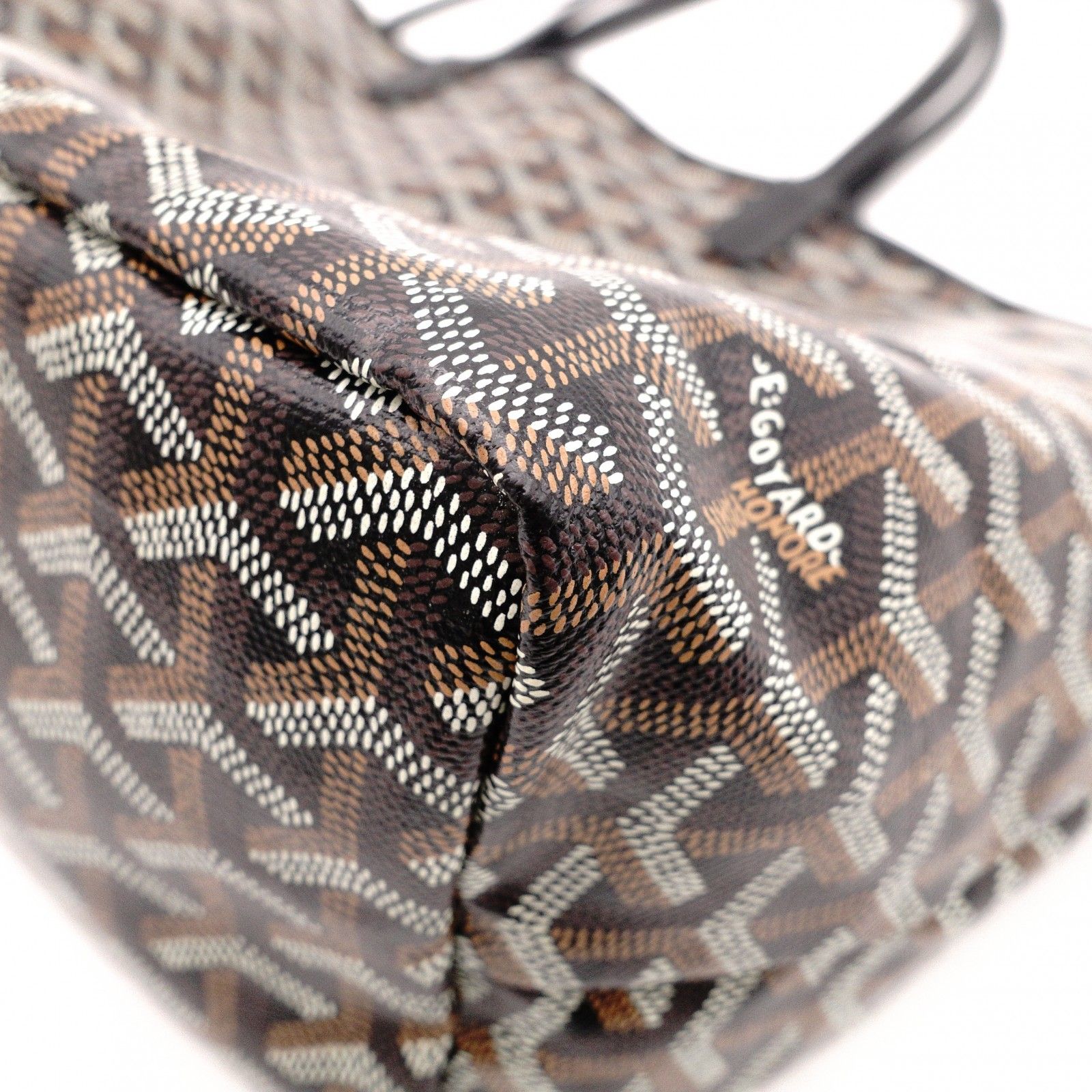GOYARD ゴヤール サンルイ PM トートバッグ/PVC/レザー ブラック系