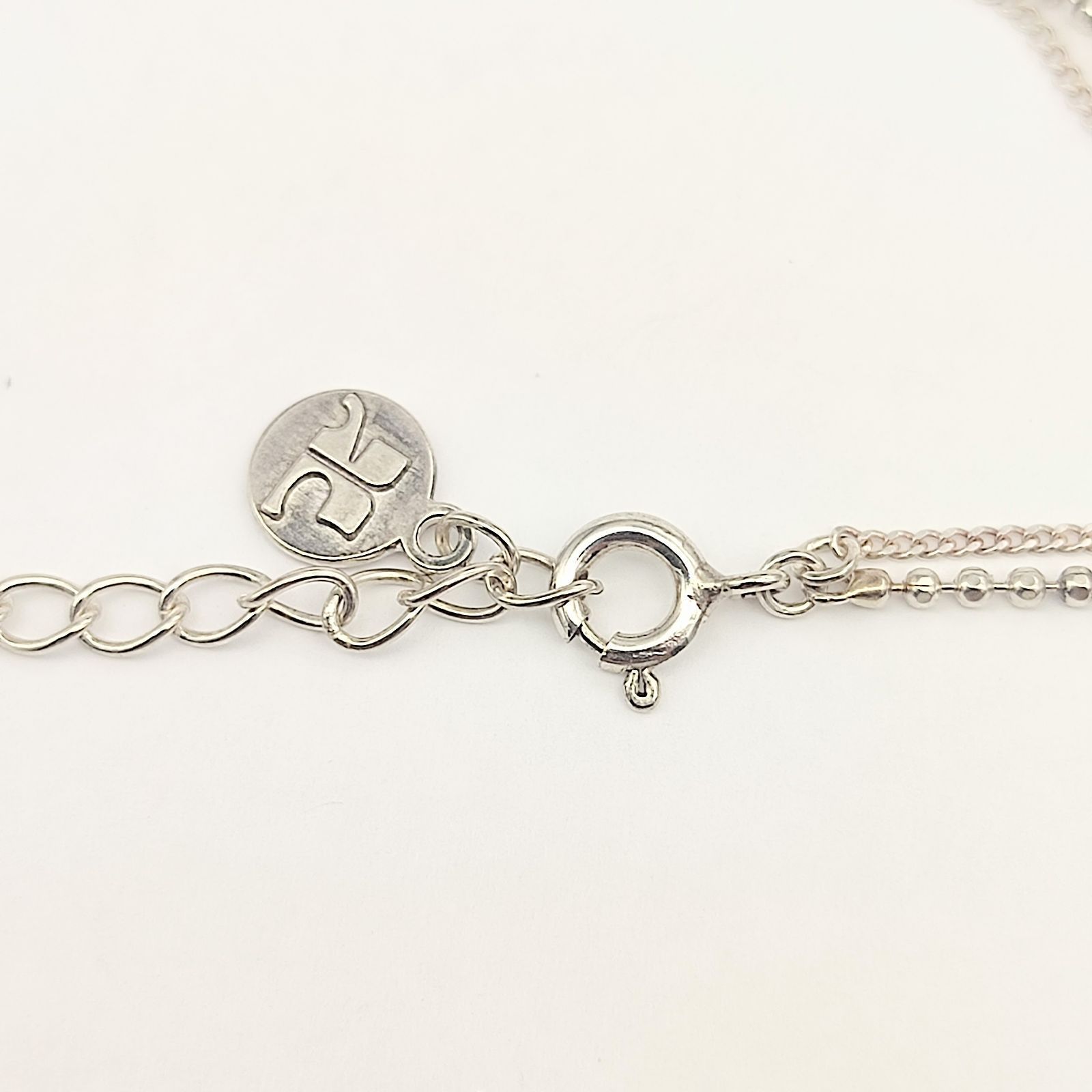 美品】Courreges クレージュ 2連デザインチェーンブレスレット SILVER