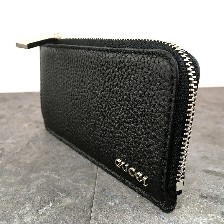未使用品 GUCCI フラグメントケース 795286 ブラック レザー 箱付き