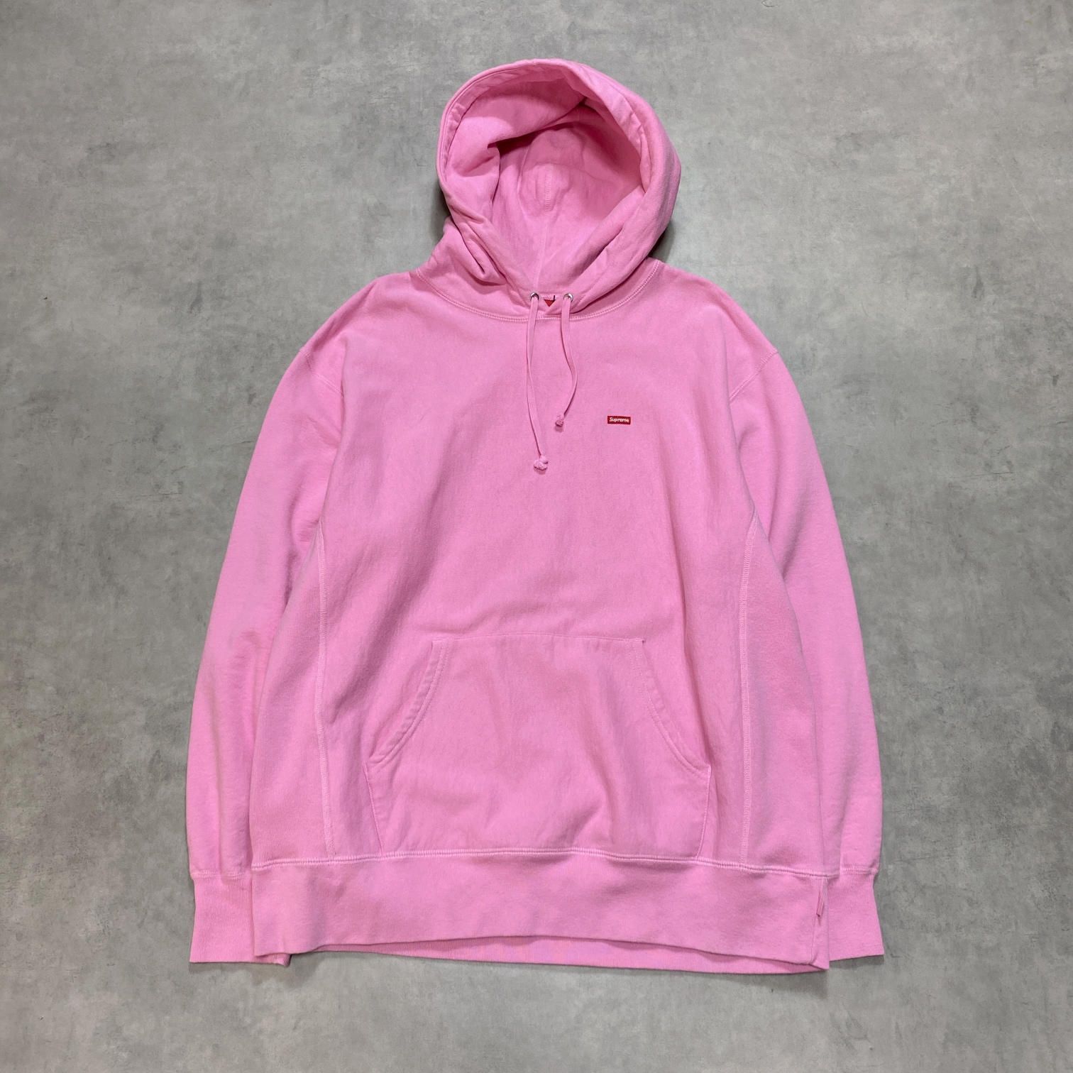 GQ5694◇SUPREME：Small Box Hooded Sweatshirt◇L◇ピンク系
