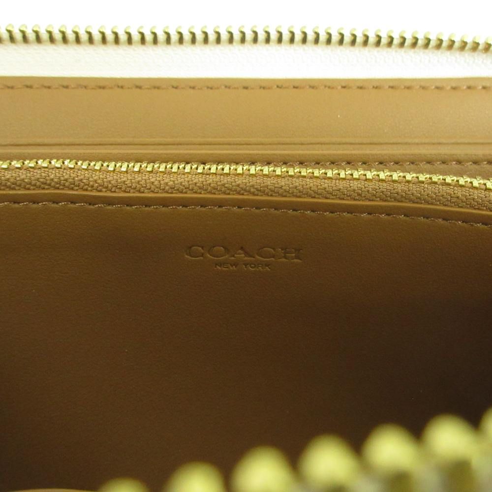 コーチ COACH 長財布 PVC レザー ラウンドファスナー シグネチャー