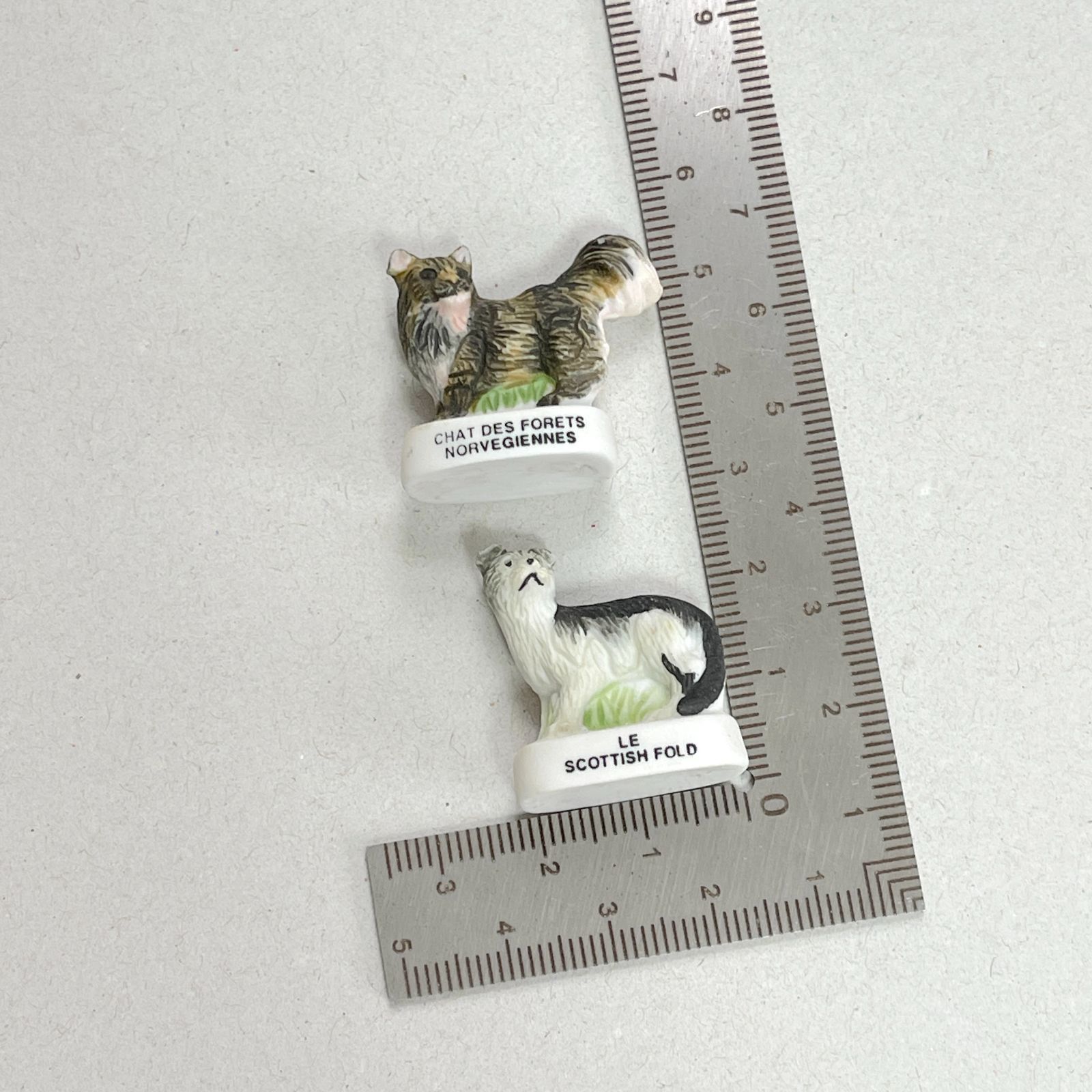 フェーヴ 猫 2個 ノルウェージャンフォレストキャット スコティッシュ