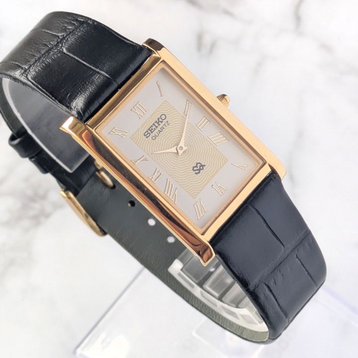 希少 稼働 SEIKO SGP スクエア レクタンレギュラー 80s ローマ文字 OH済 稼働品 セイコー SQ クォーツ 80s ヴィンテージ 白文字盤