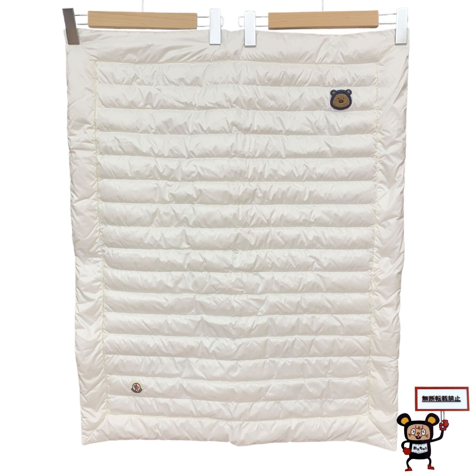 モンクレール　ブランケット 83.MONCLER テディーベアパッチ ダウン ブランケット - メルカリ