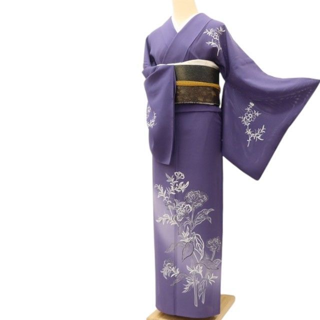 百華❀Y5034◇正絹 手縫い仕立て 夏着物 唐華 絽 居敷当付き 訪問着