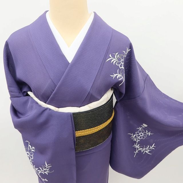 百華❀Y5034◇正絹 手縫い仕立て 夏着物 唐華 絽 居敷当付き 訪問着