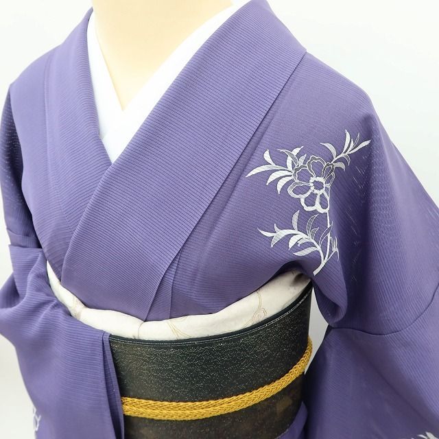 百華❀Y5034◇正絹 手縫い仕立て 夏着物 唐華 絽 居敷当付き 訪問着
