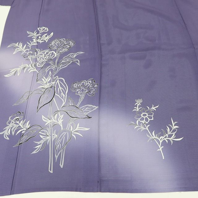 百華❀Y5034◇正絹 手縫い仕立て 夏着物 唐華 絽 居敷当付き 訪問着