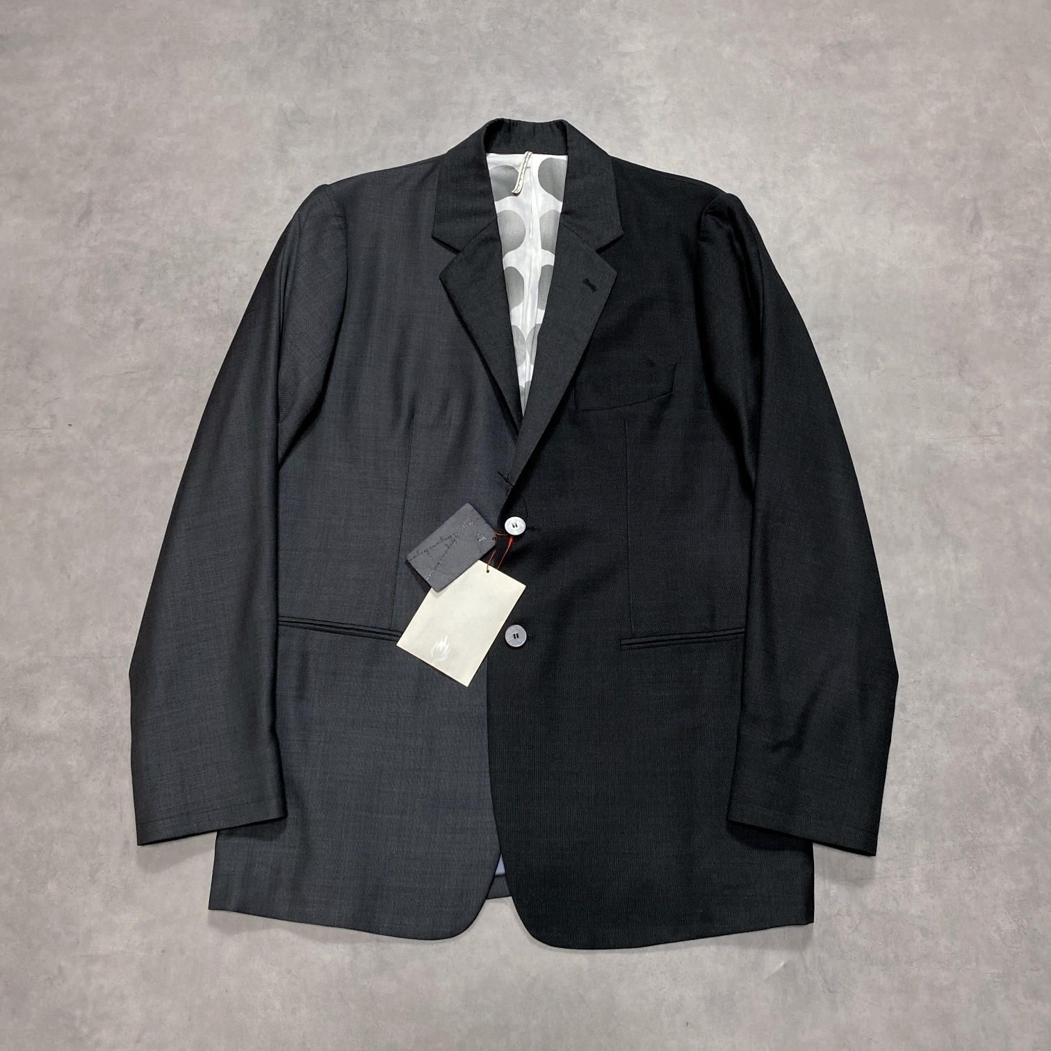 GQ5696◇m's braque：アシンメトリージャケット◇36◇グレー系 定価